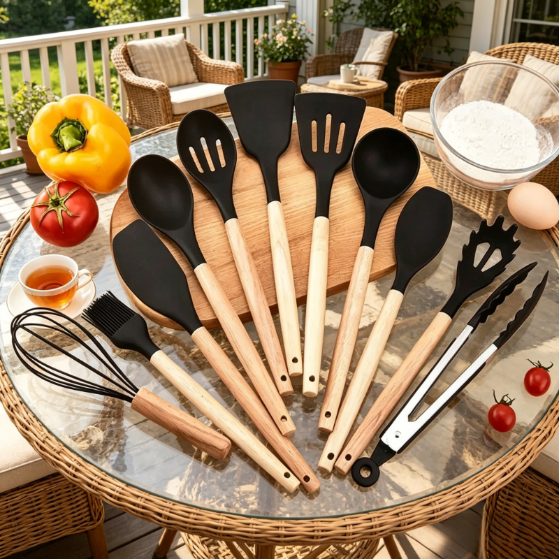 Black Silicone Kitchen Tools 1 - Kitchen Gadgets Set review and price