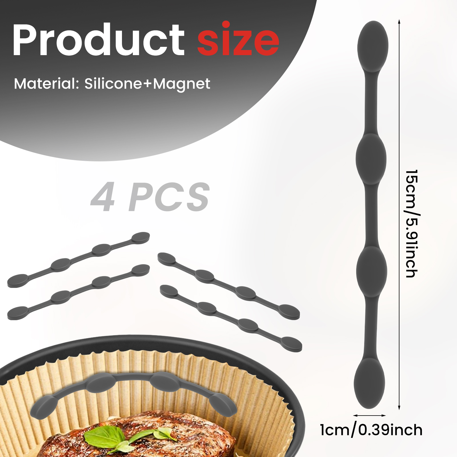 4Pcs Silicone Air Fryer Magnet - Kitchen Gadgets Air Fryer review and price