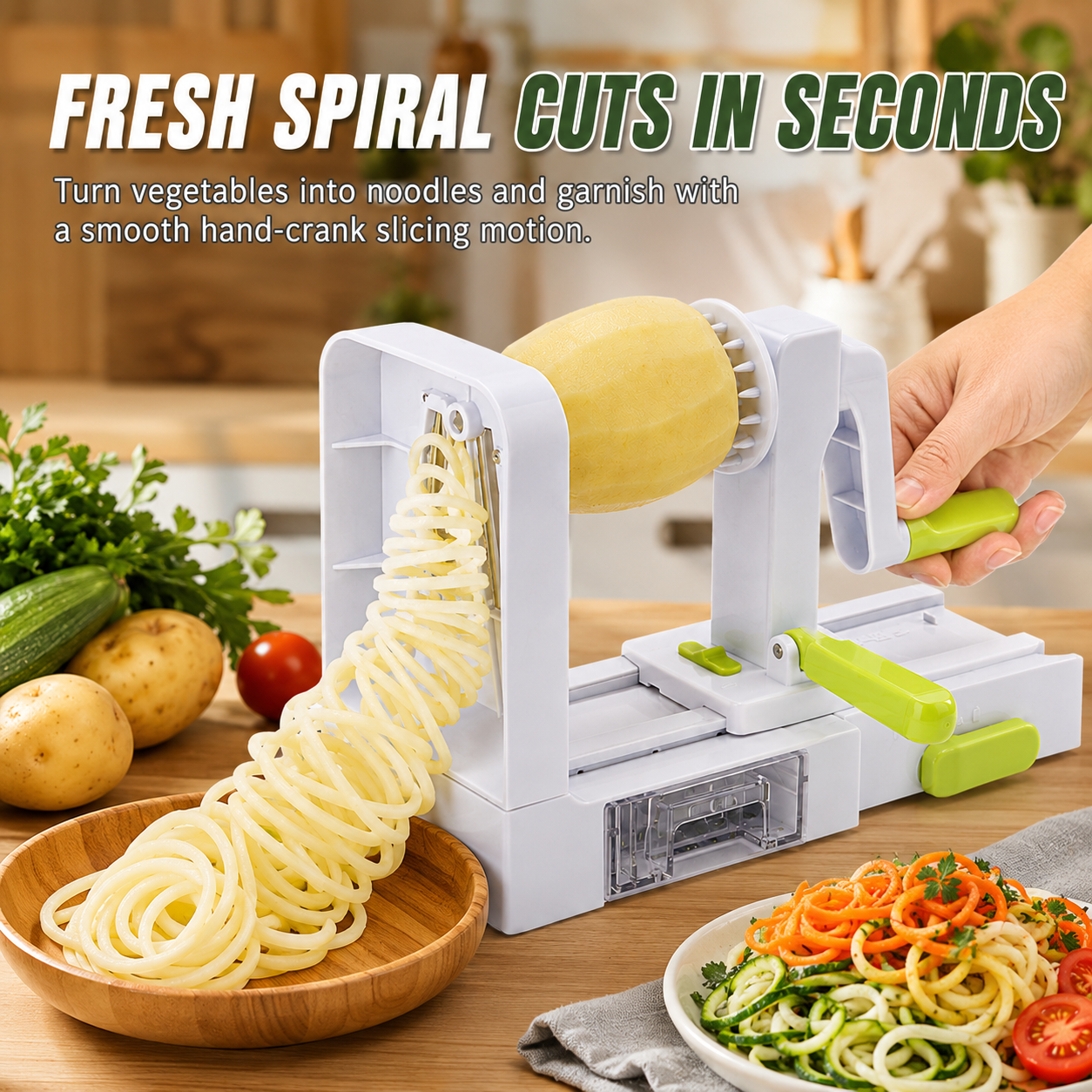 5 in 1 Hand Crank Vegetable Sp - Spiralizer Vegetable Noodle review and price