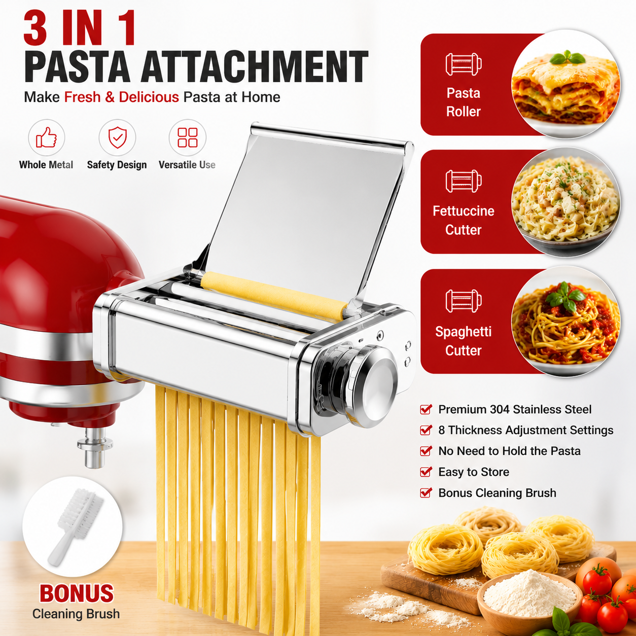 Gvode 3 in 1 Pasta Attachment  - Kitchen Gadgets Machine review and price